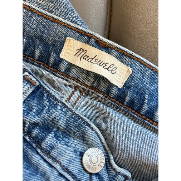 Madewell The Perfect Vintage Straight Jean Knee Rip Edition Size 31 - Picture 4 of 9